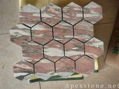 12x12 Rosa Norvegia Marble Floor Tiles