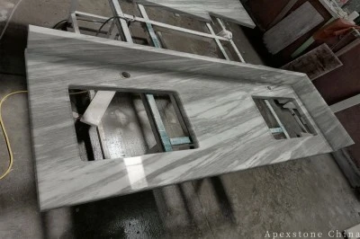 37x22 witte marmeren wastafelbladen
